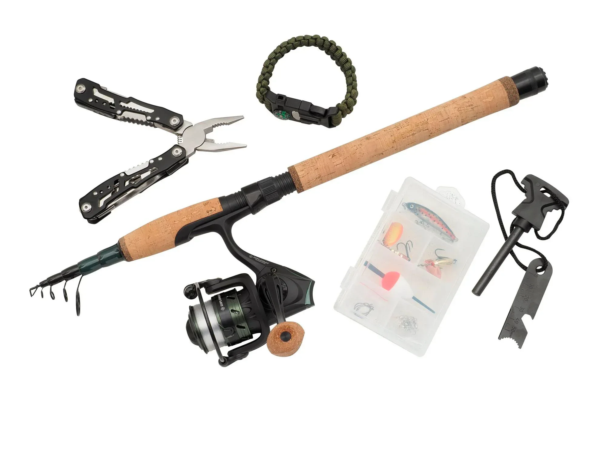 Abu Garcia Diplomat Wilderness Survival Tele haspelset och tillbehör