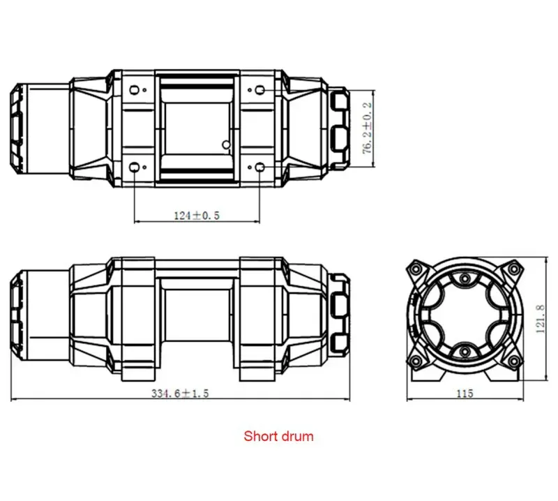 Bronco HDCS Heavy Duty Center Spool 3500 elvinsch med fjärrkontroll 1590 kg - Image 4
