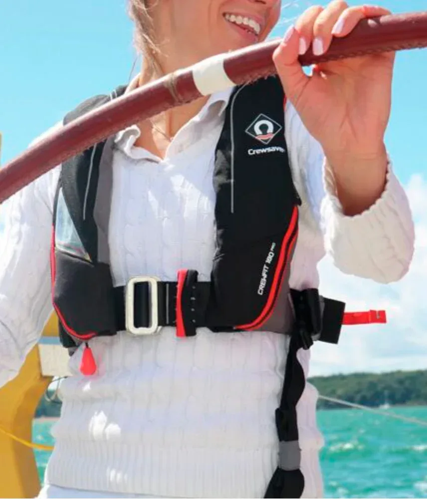 Crewsaver Crewfit 180N Pro automatiskt uppblåsbar flytväst med nödljus - Image 3