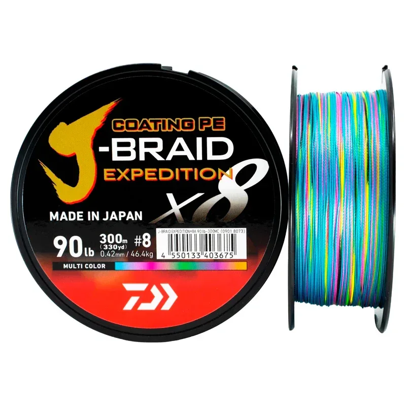 Daiwa J-Braid Expedition X8 Multicolor 500 m flätlina - Image 3