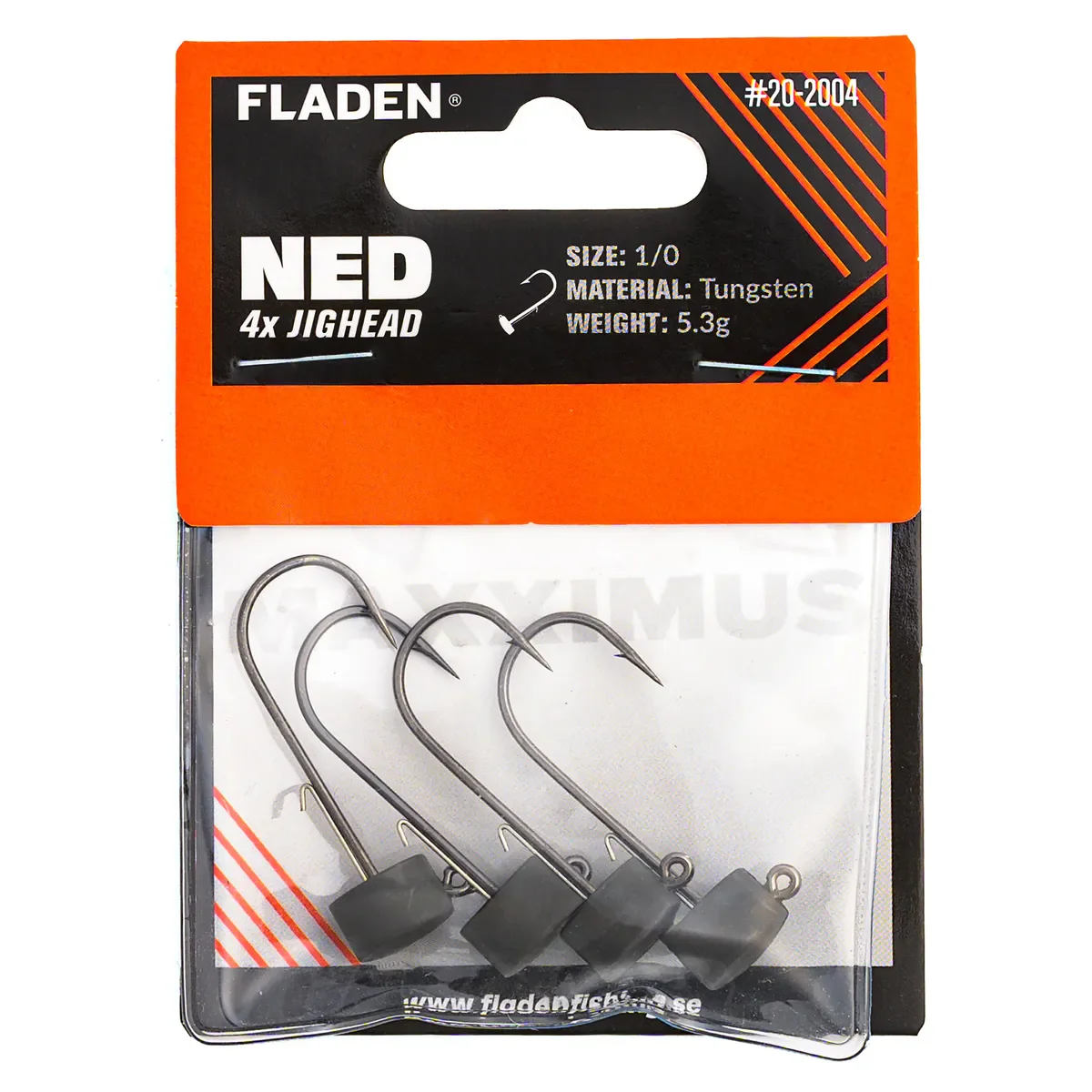 Fladen NED tungsten jiggskalle 5,3 g 4 st/pkt