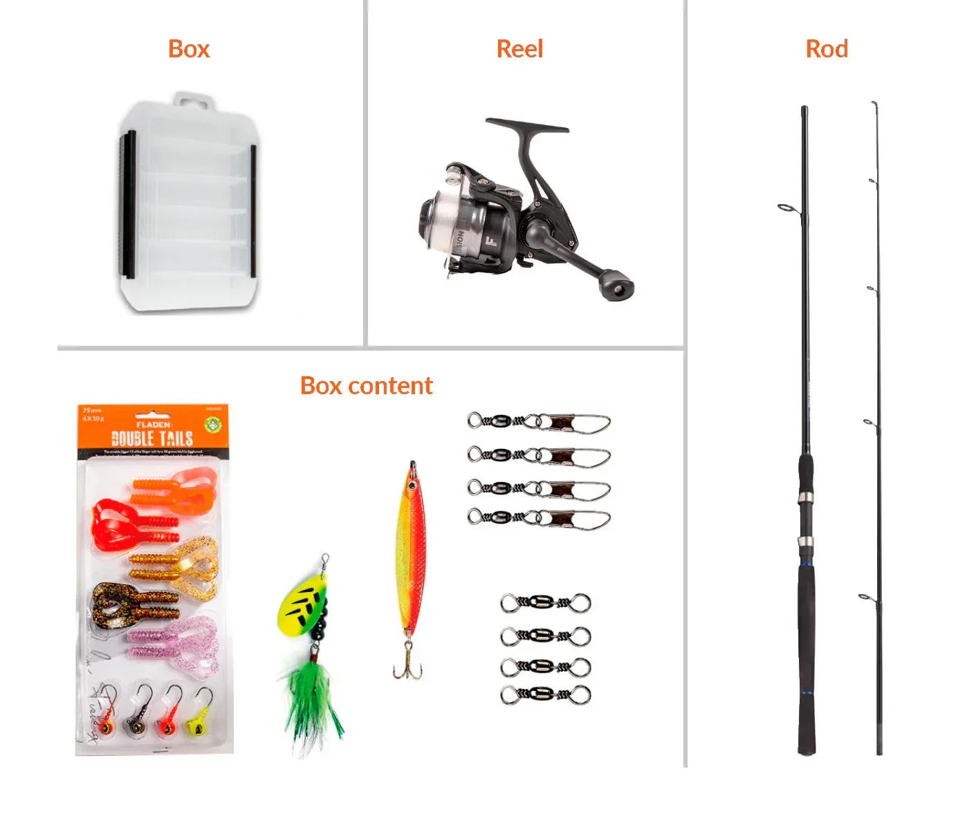 Fladen Ready To Fish haspelset + beten - Image 2