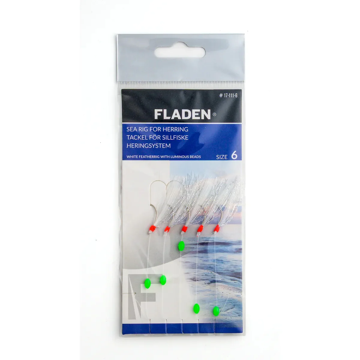 Fladen White Feather Luminous Herring Sea Rig #6