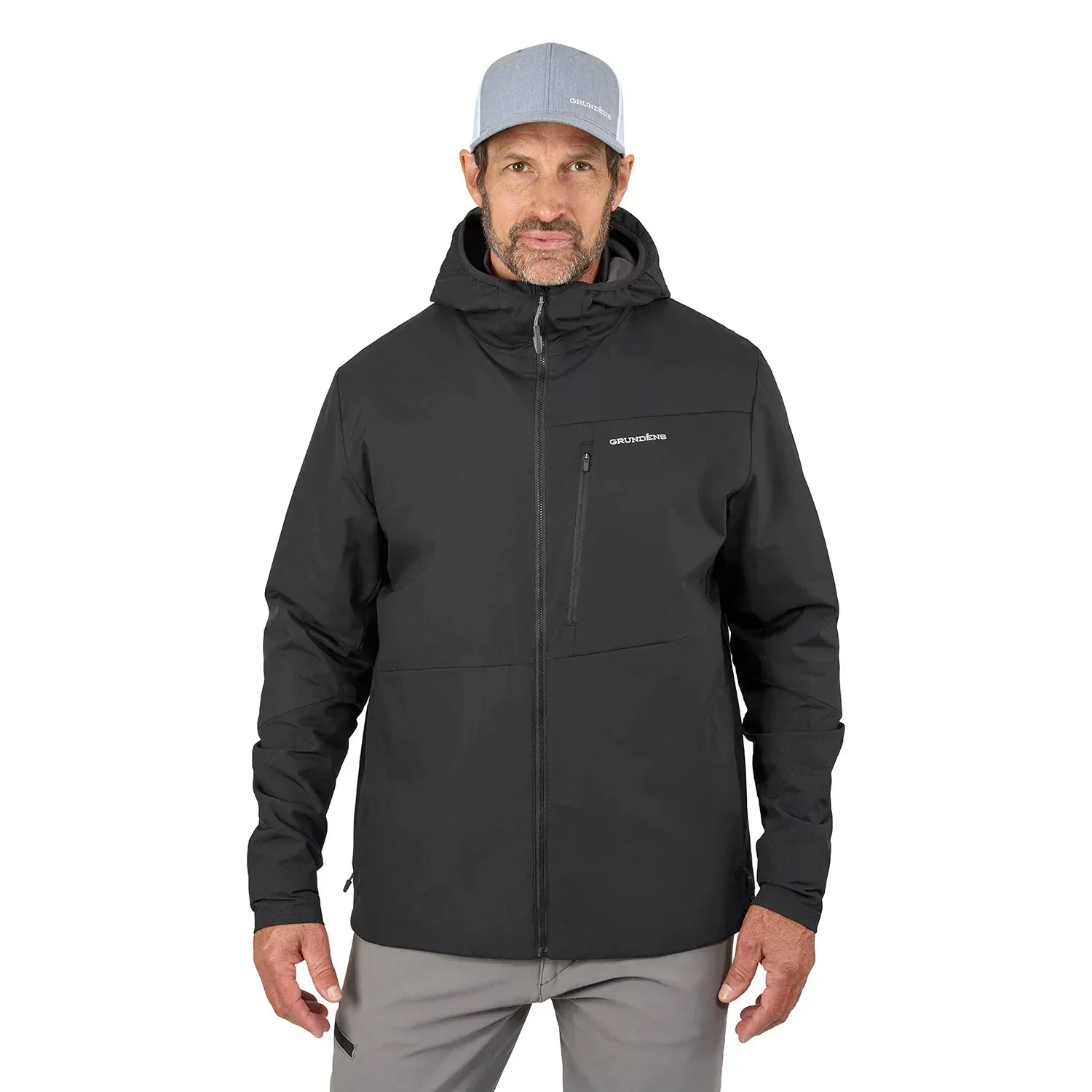 Grundens Turbulence Hybrid Hoodie Black huvtröja / jacka - Image 2