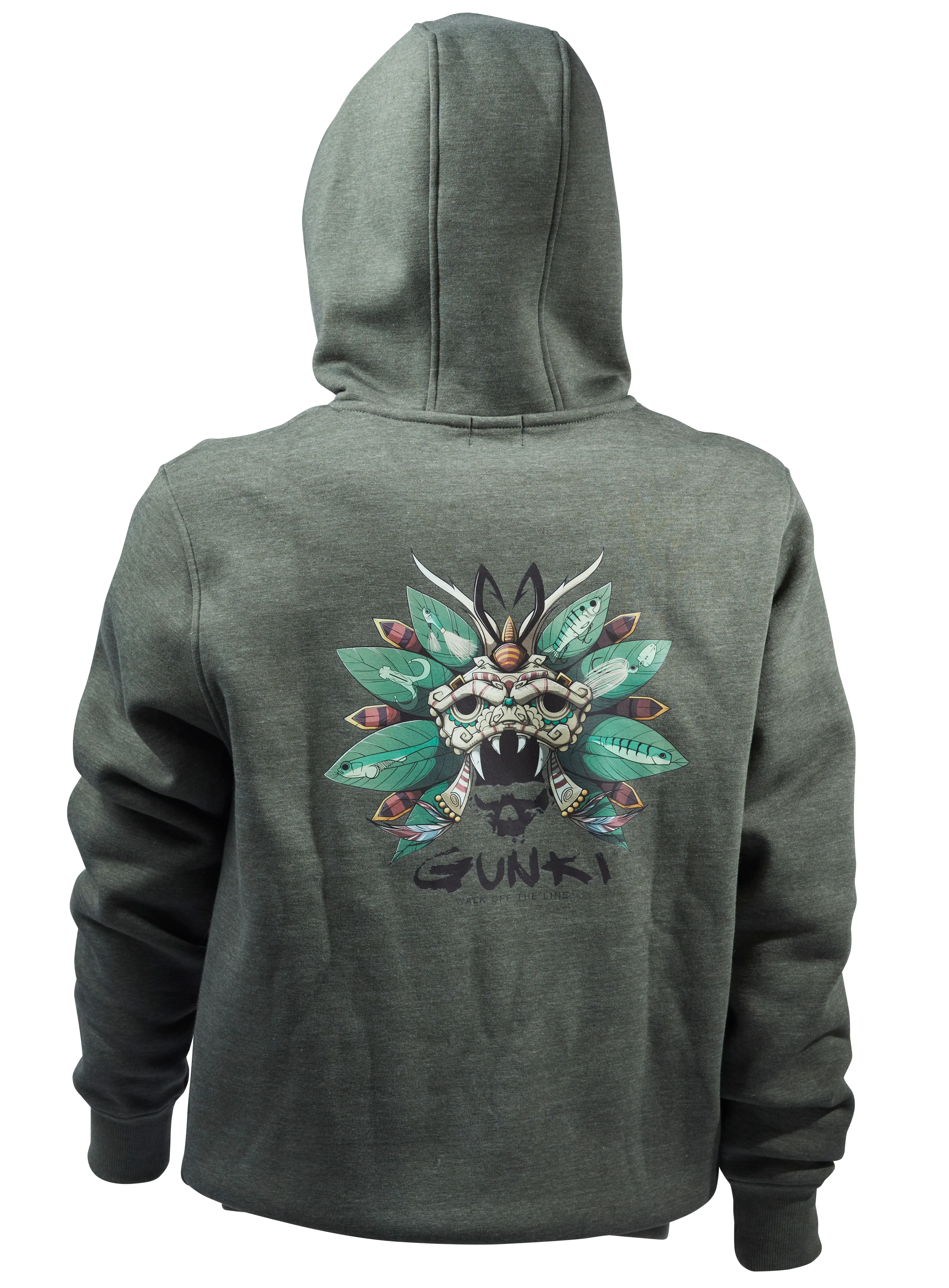 Gunki Chief Khaki Zip Sweat huvtröja