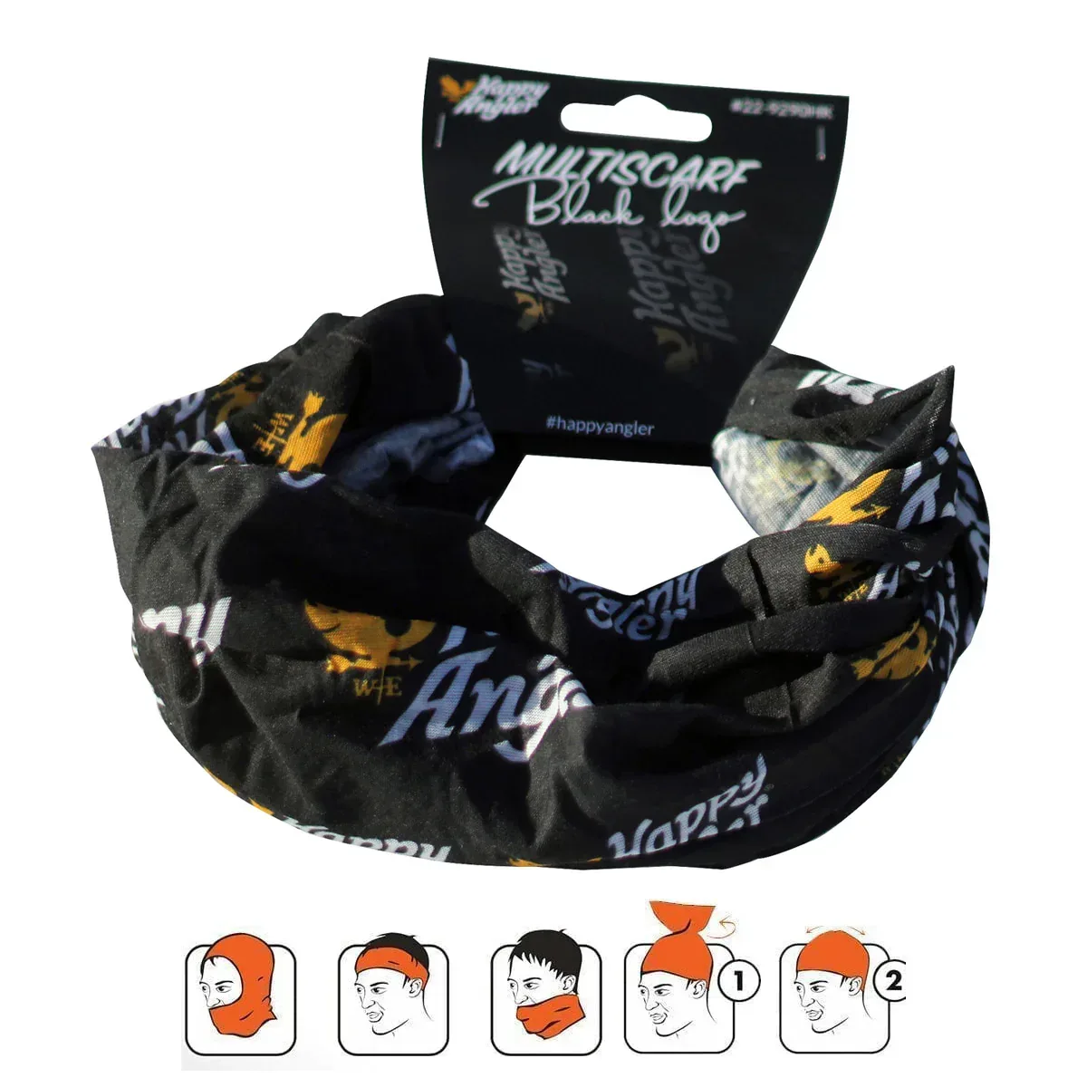 Happy Angler Black Logo tubscarf - Image 3