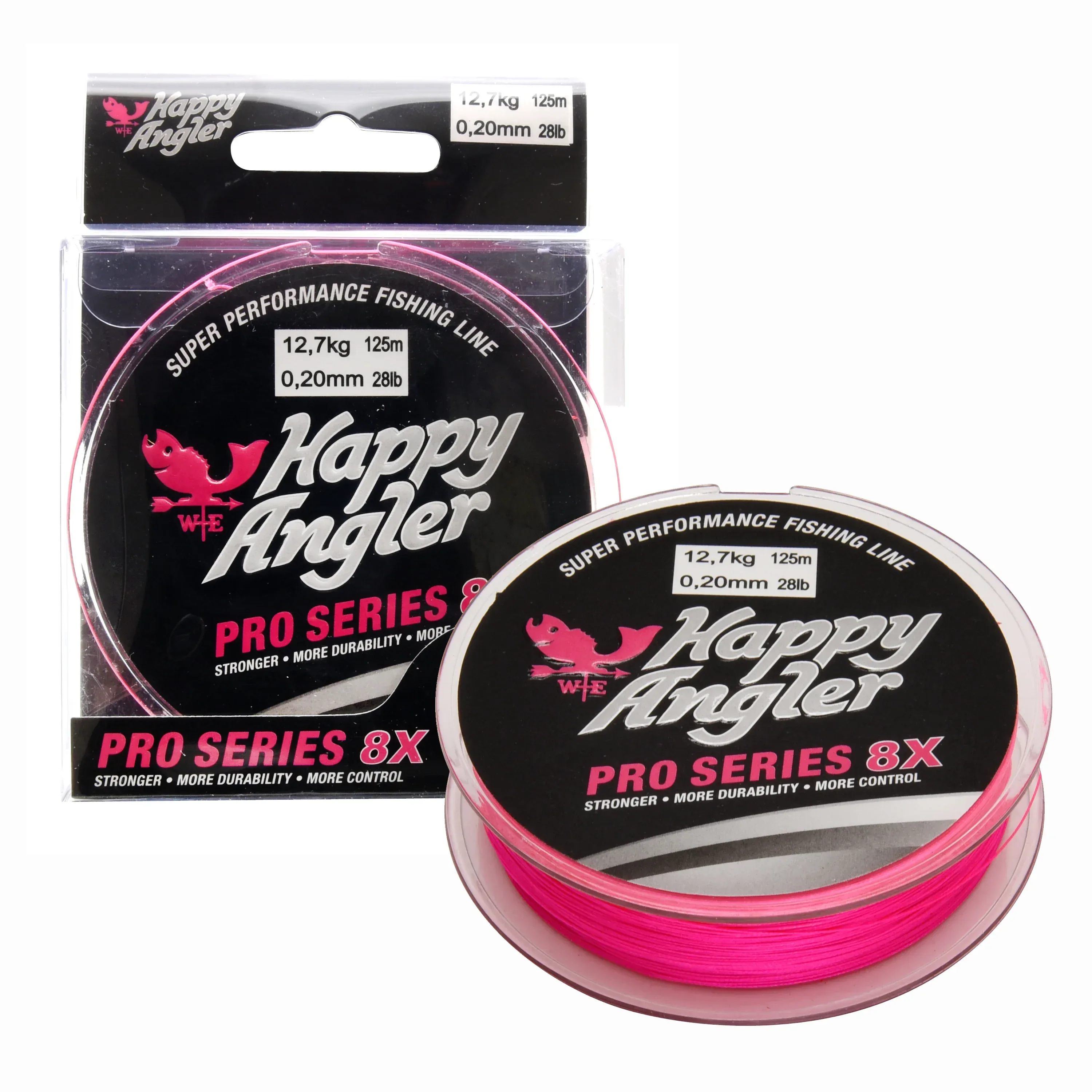 Happy Angler Pro Series 8X 125 m rosa flätlina - Image 13