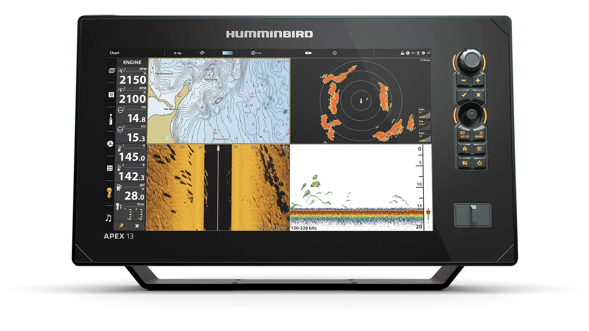 Humminbird APEX 13 MEGA SI+ kombienhet + givare - Image 3