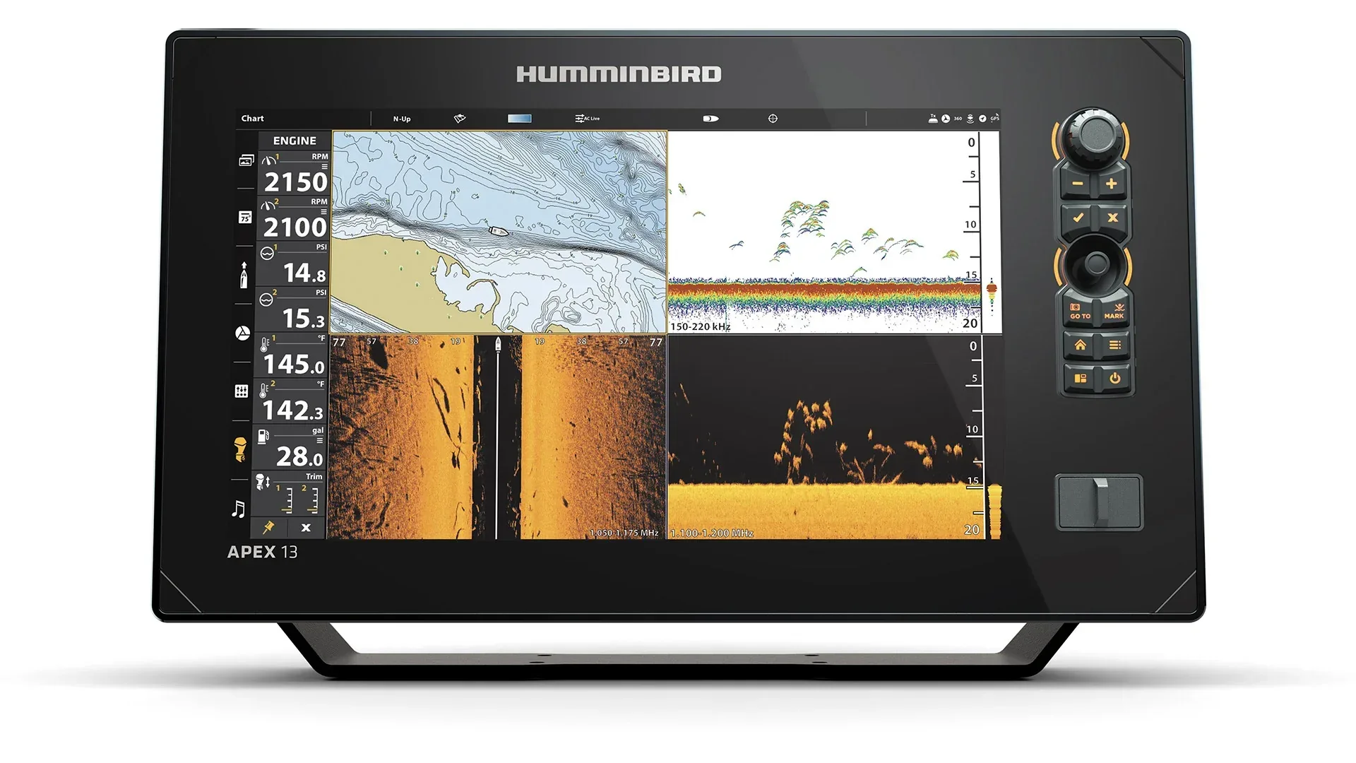 Humminbird APEX 13 MEGA SI+ kombienhet utan givare