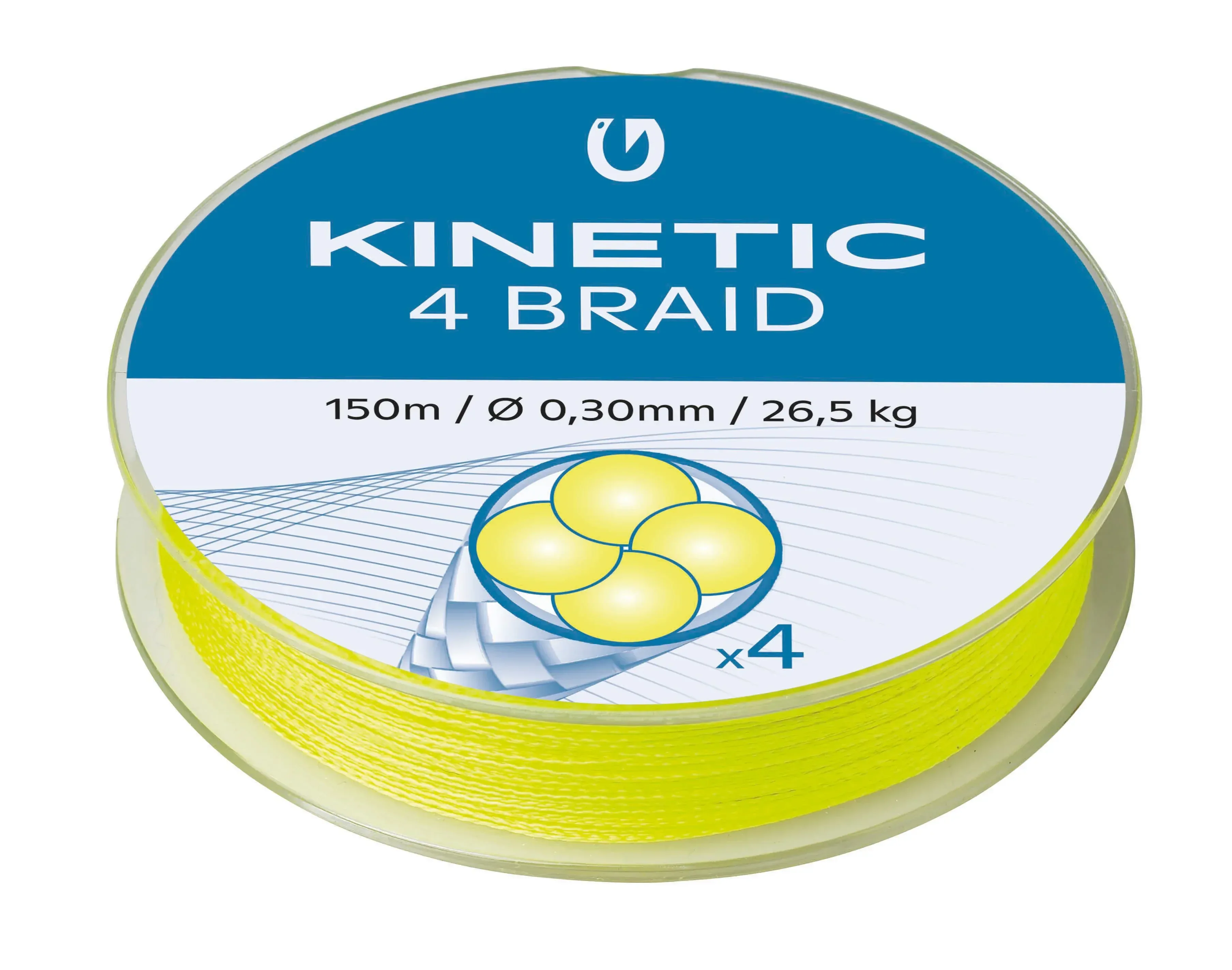 Kinetic 4 Braid Fluo Yellow 150 m flätlina - Image 5