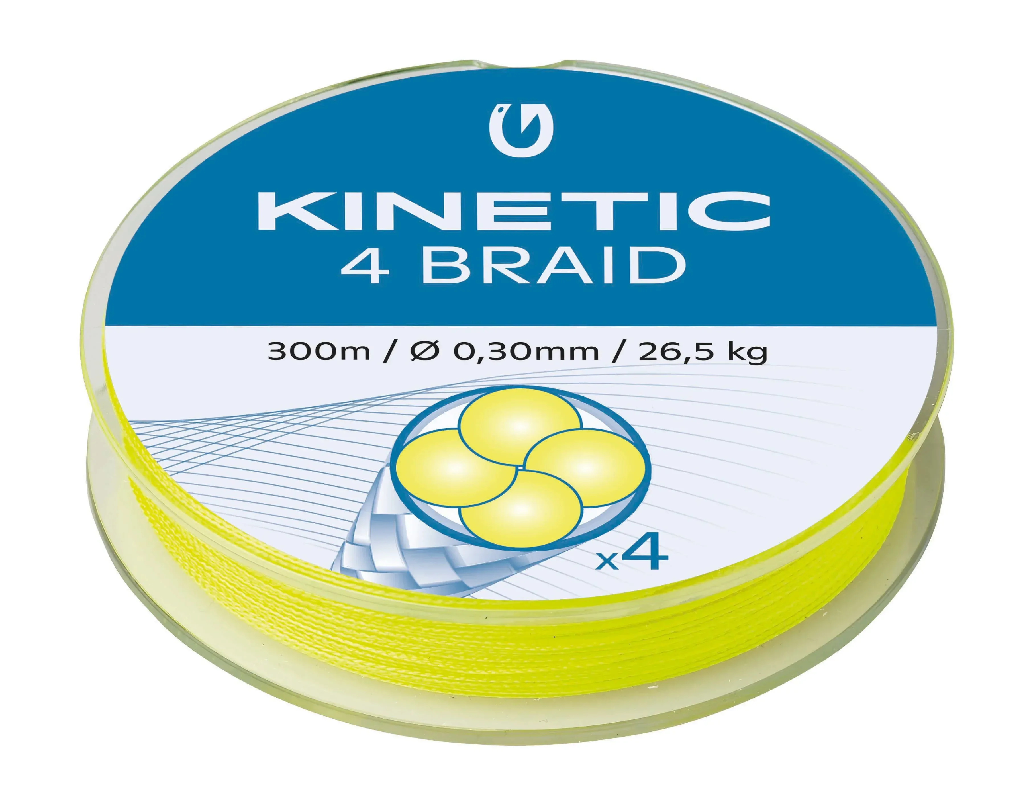 Kinetic 4 Braid Fluo Yellow 300 m flätlina - Image 3