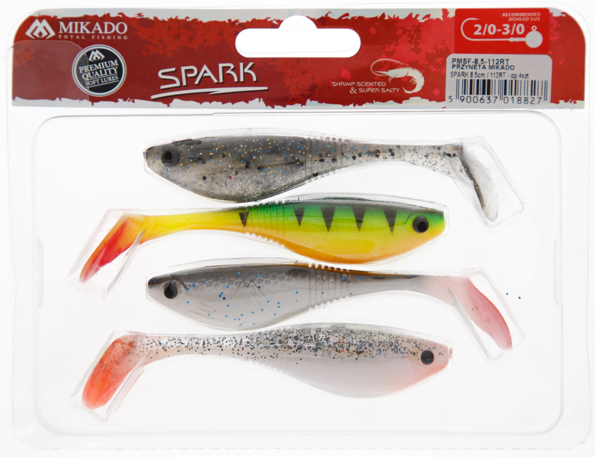 Mikado Spark 8.5 cm Mix jigg 4 st/pkt