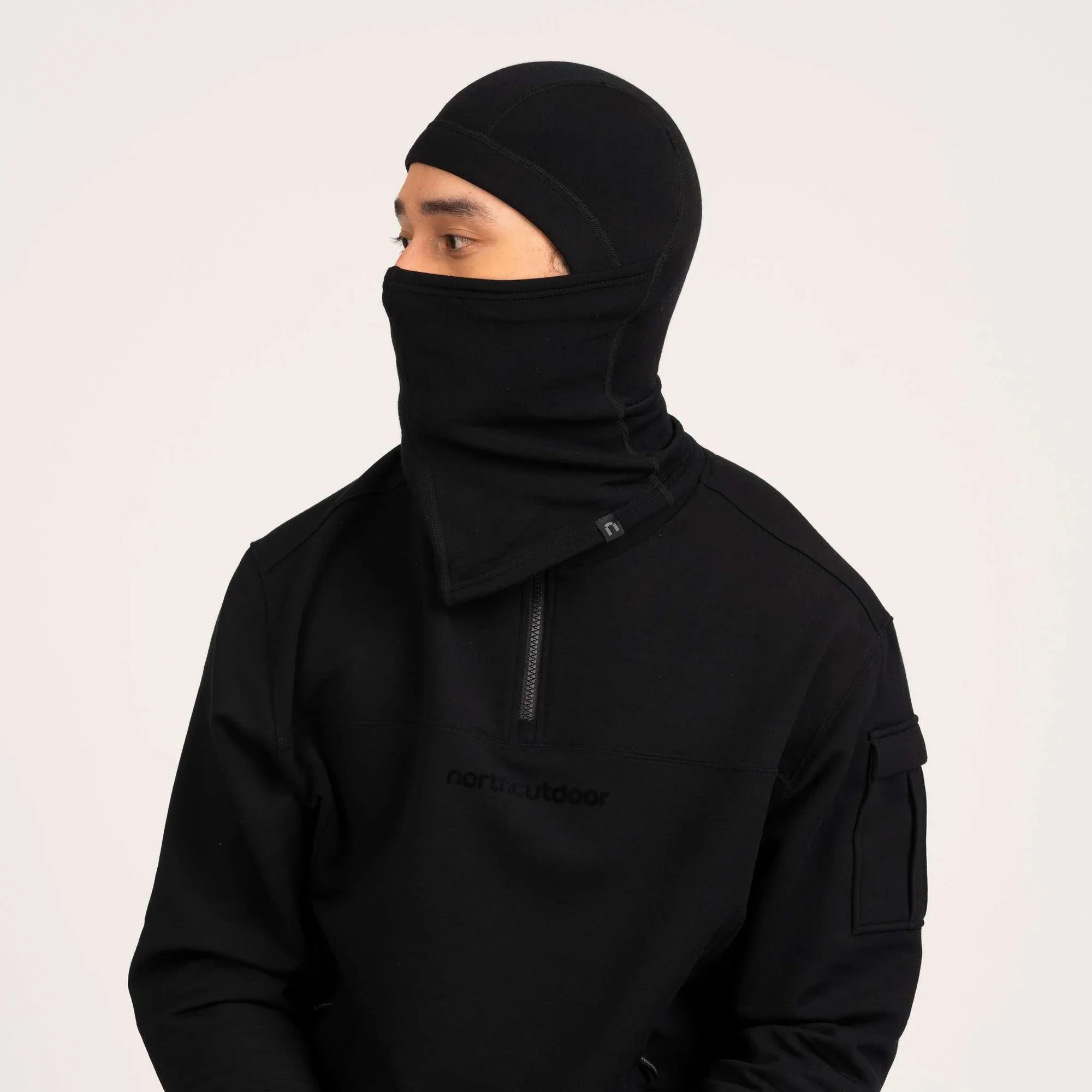 North Outdoor Heavyweight merino hjälmhuva - Image 3