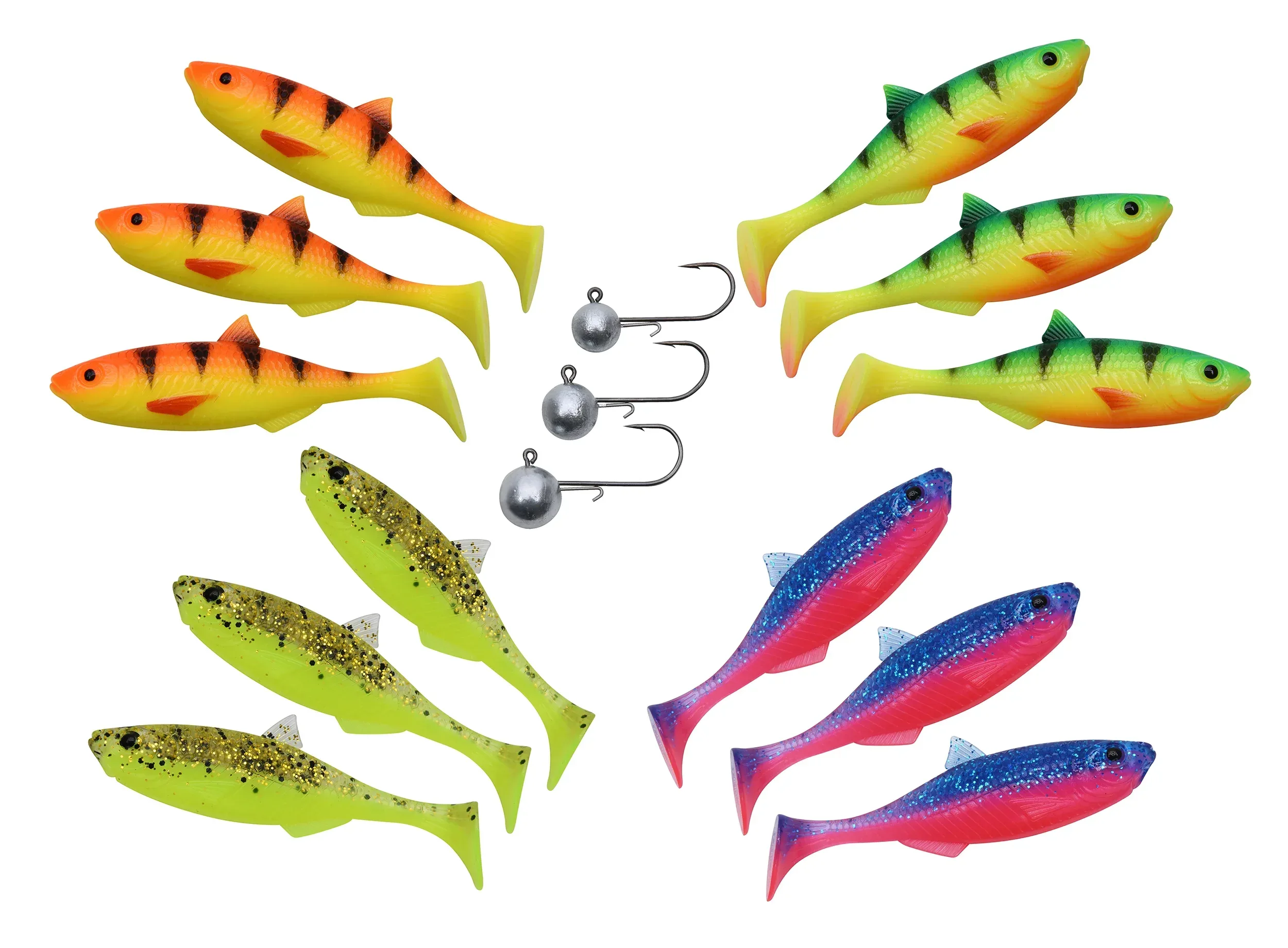 Patriot Baitfish 8 cm Dark Water jiggsortiment 12+3 st/pkt - Image 2