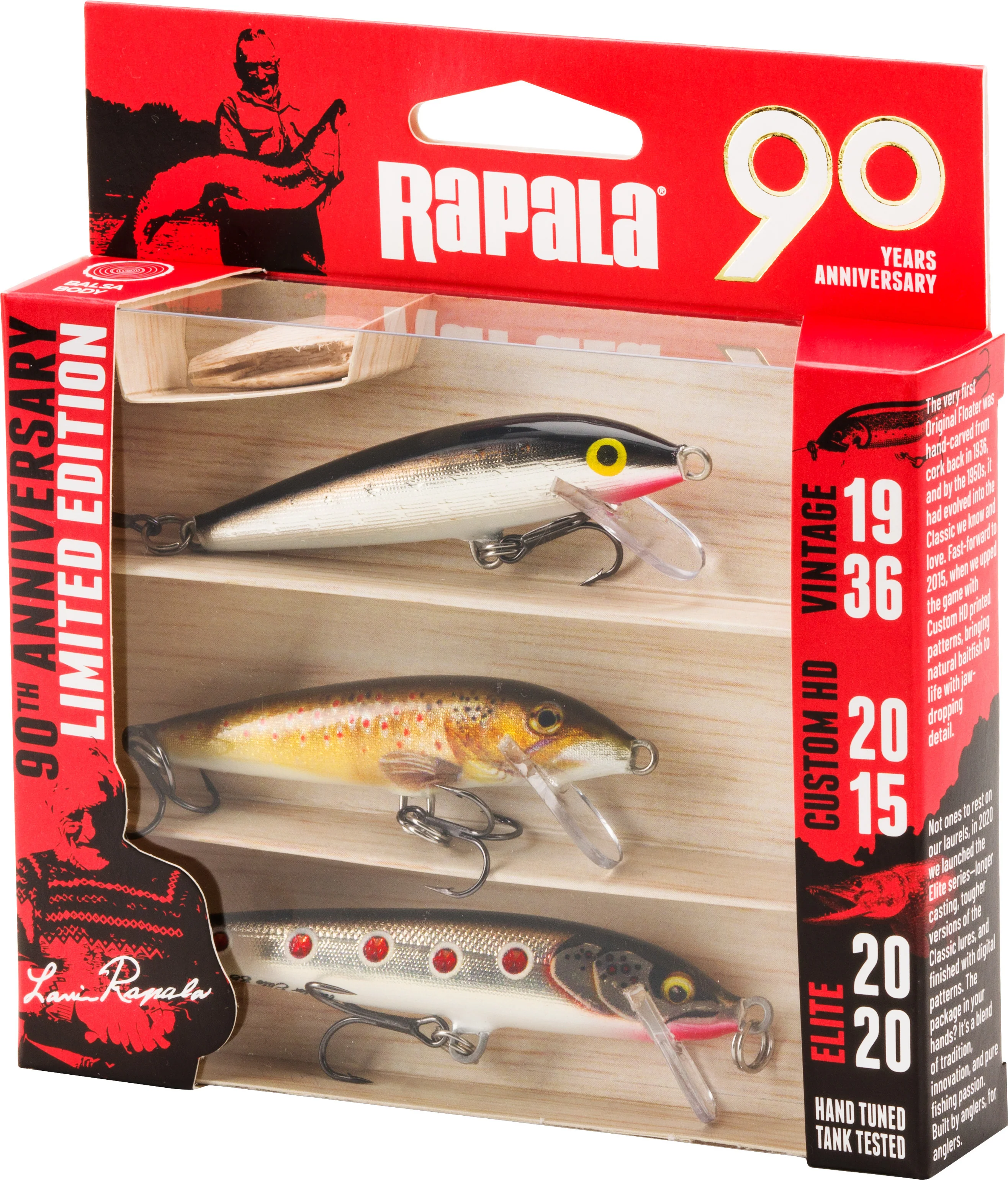 Rapala 90 år R90 Floater Small Naturistic wobblersortiment 3 st/pkt - Image 9