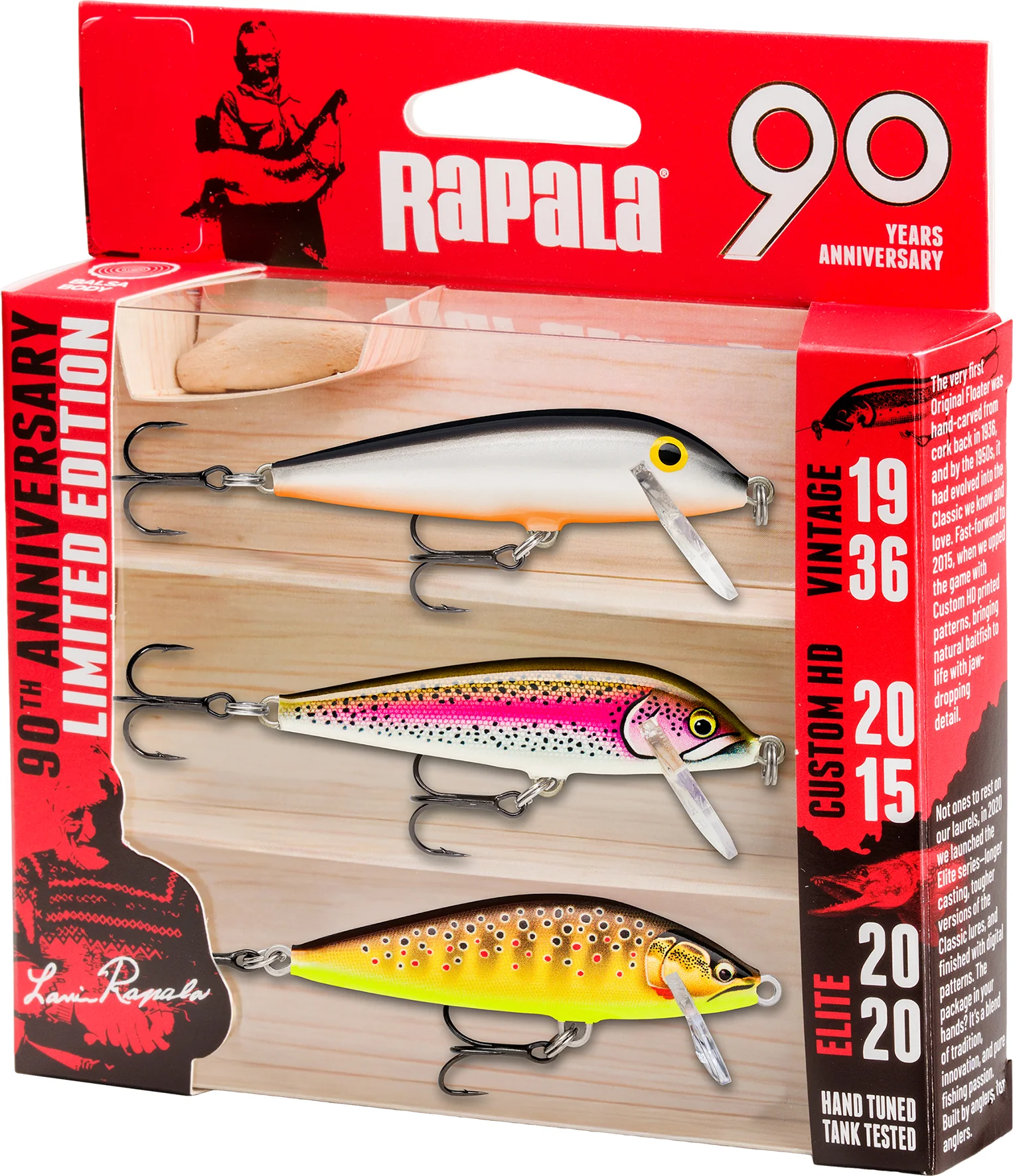 Rapala 90 år R90 Countdown Mid Nordic wobblersortiment 3 st/pkt - Image 2