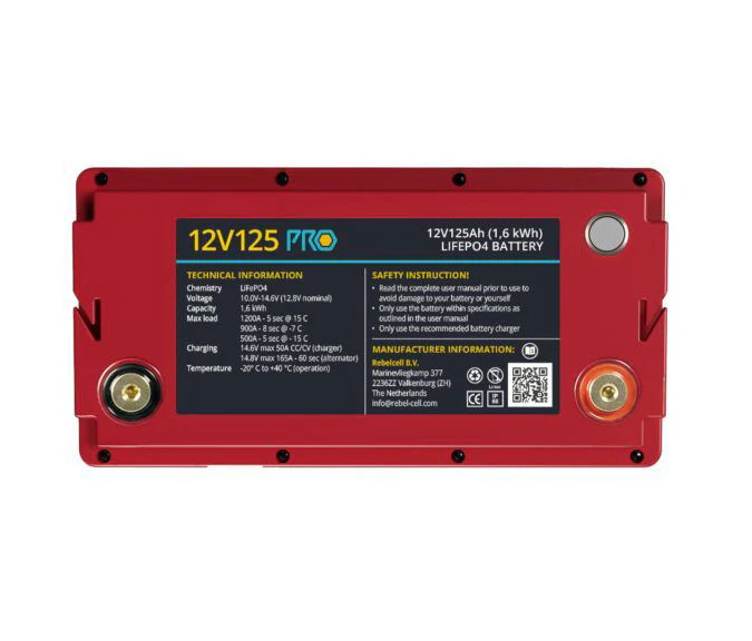 Rebelcell Pro 12V 125 Ah Bluetooth LiFePO4 akku - Image 3