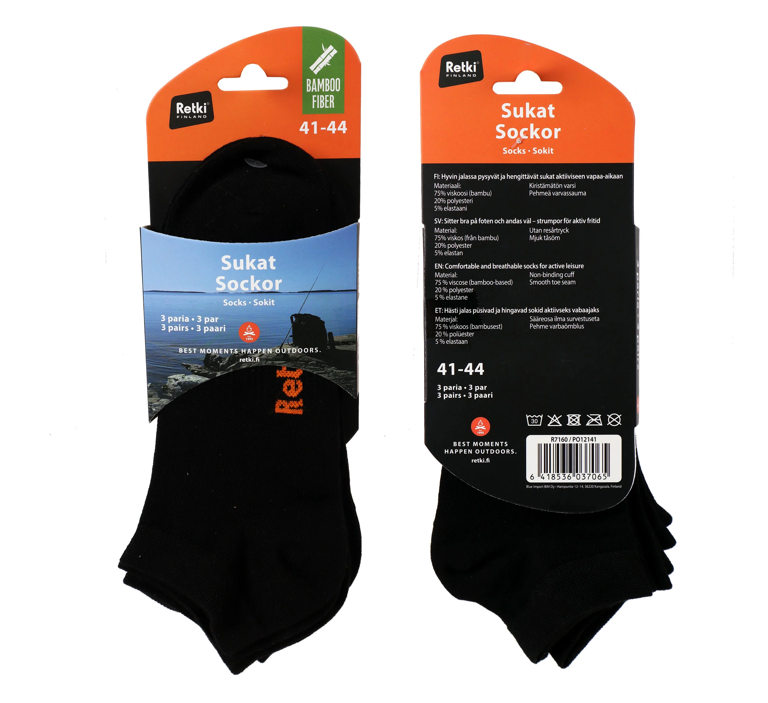 Retki sockor bambu 41-44 3 par/pkt - Image 2