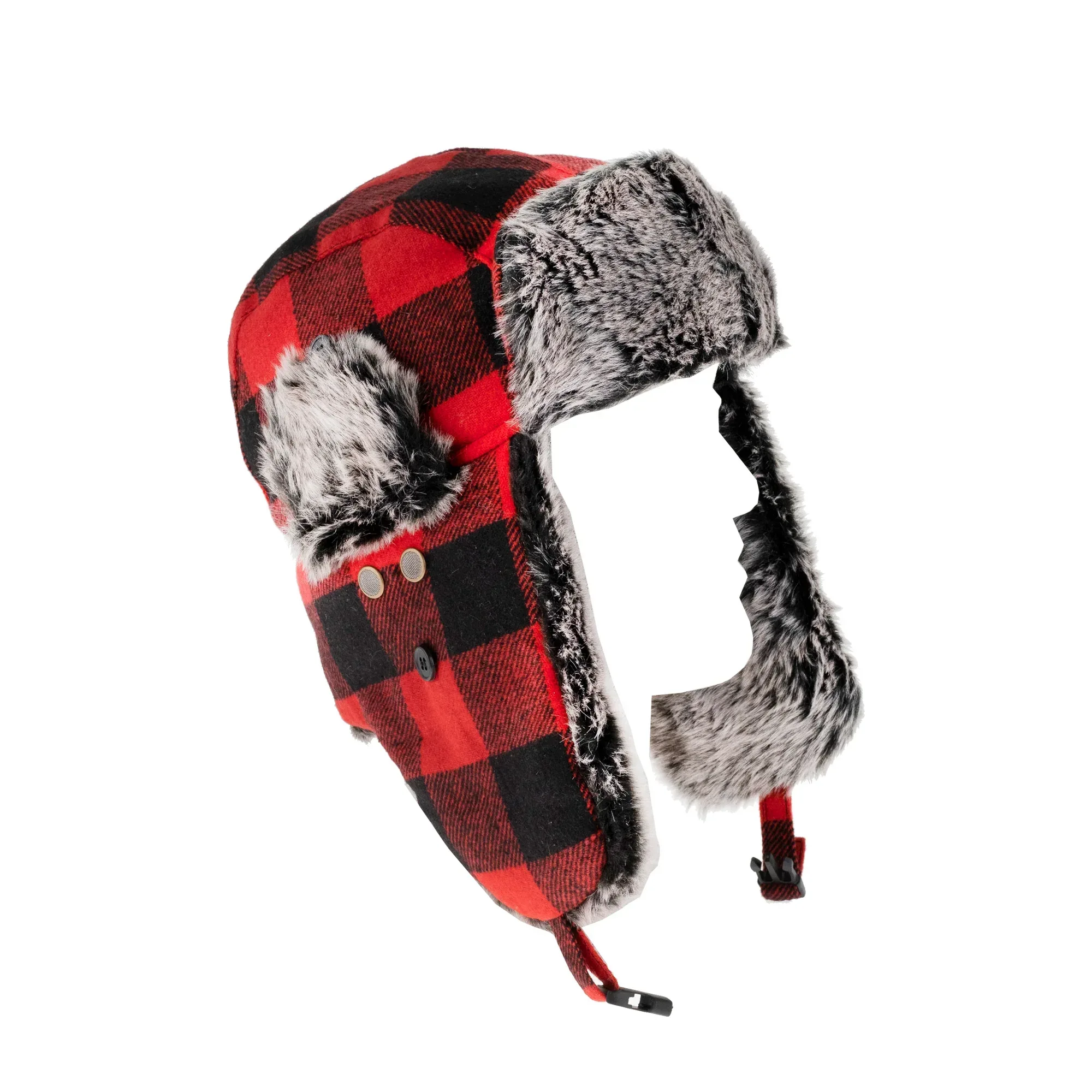 Snow Fox Lumberjack pälsmössa röd - Image 4