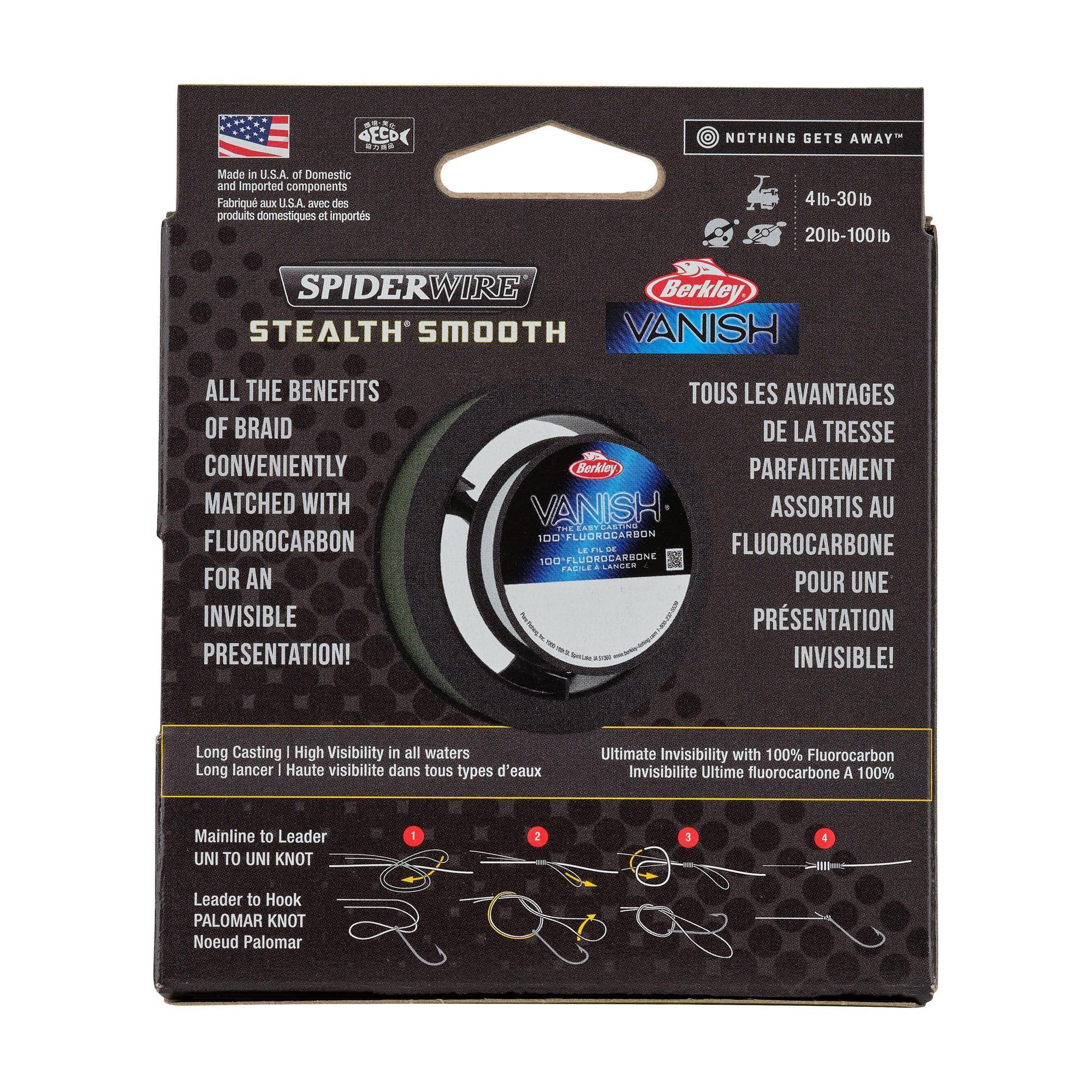 Spiderwire Stealth Smooth 8X flätlina 150 m + fluorocarbon - Image 3
