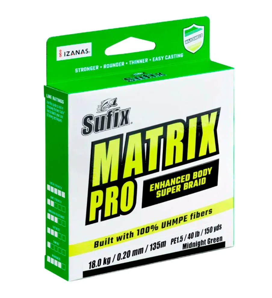 Sufix Matrix Pro Green 135 m flätlina - Image 3
