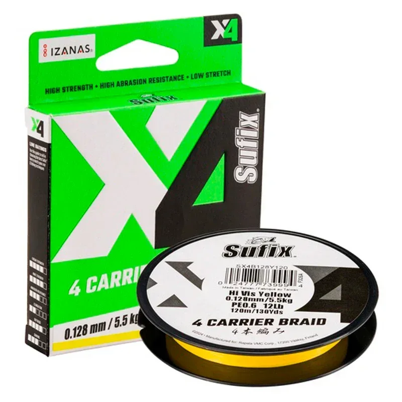 Sufix X4 Hi Vis Yellow flätlina - Image 7