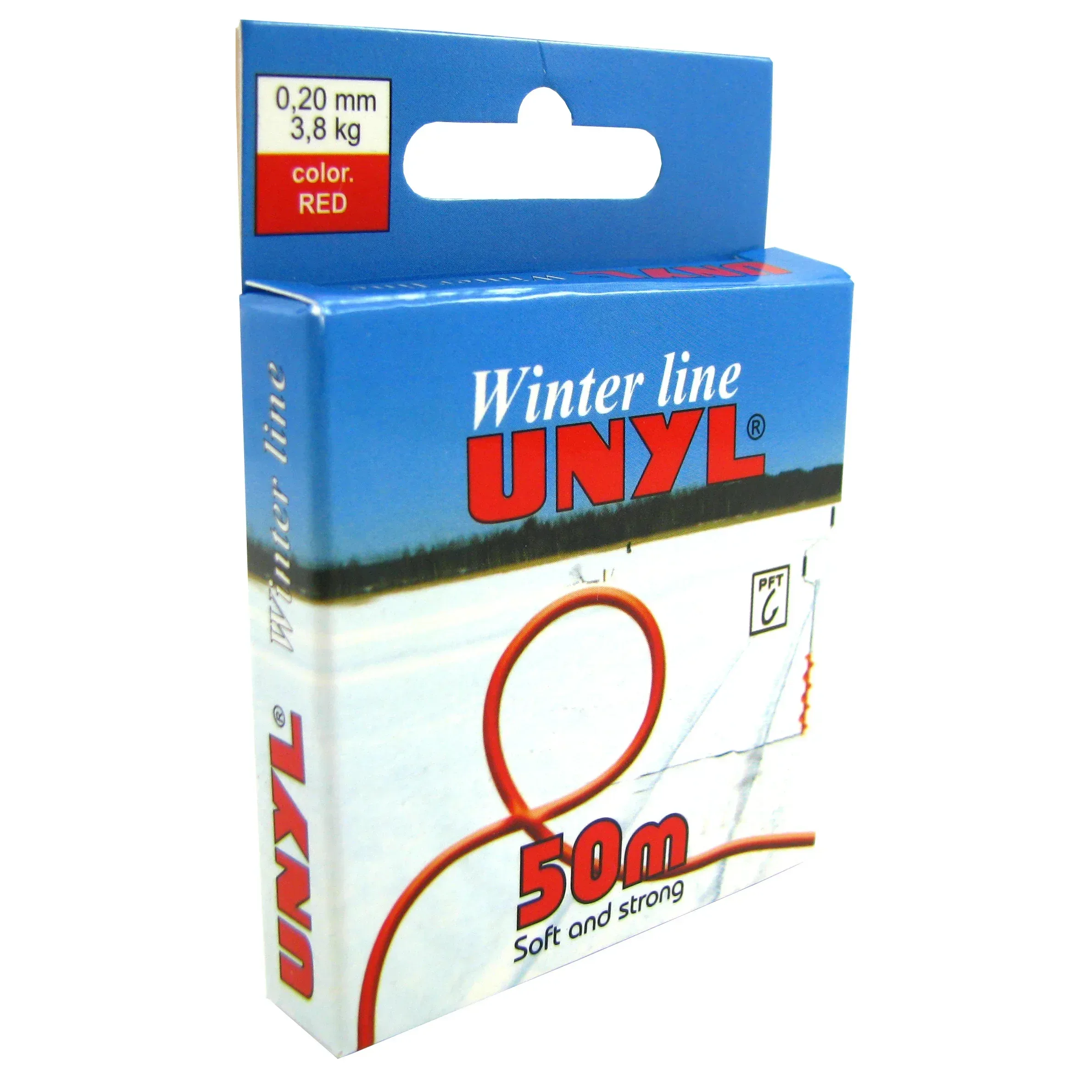 Unyl Winter 50 m röd nylonlina