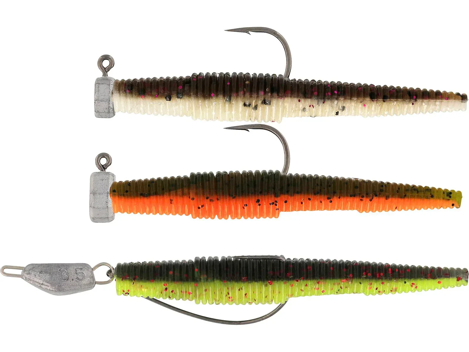 Westin NED Worm Slim R´N R 5,5 cm jigg Dark Water Mix 3 st/pkt