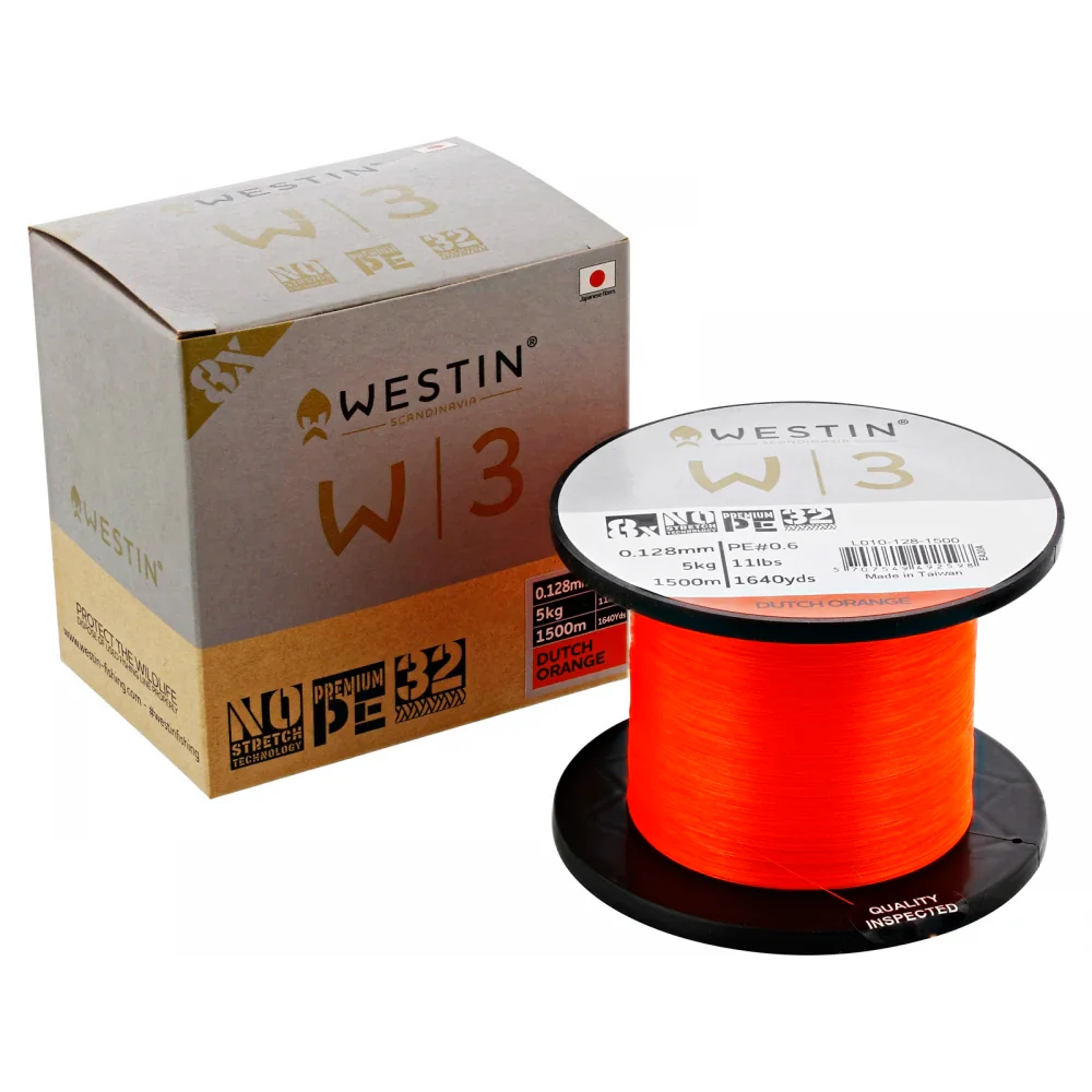 Westin W3 8-Braid Dutch Orange 1500 m flätlina - Image 3